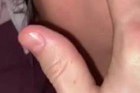 Super wet Asian pussy gets fingered
