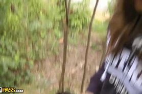 WTF Pass - Real girl goes for outdoor anal fucking