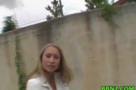 Teen blonde spreads for man on hot teen - video 9