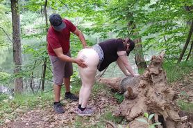 Public Bare Bottom Spanking Wife on the Nature Trail  Fetlife PAWG