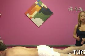 Fascinating sex during massage