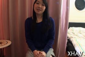 Dirty Asian fucks dildo at work - video 24