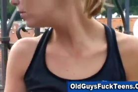 Old guys blowjob by hot younger babe - video 2
