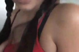 Busty Latina Evie Dellatosa Blowing And Titfucking Cock Til latina cumshots