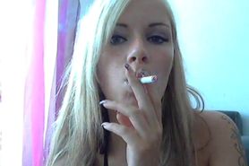 Hot german blonde smoking