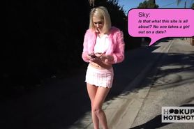 Hot Blonde Slut Sky Pierce Meets Random Guy Online For A Dirty Hookup