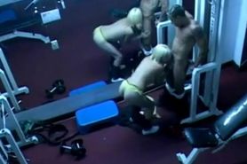 Lady having sex in gym