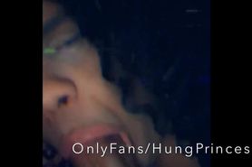 OnlyFans/TheHungPrincess sucking and swallowing cock - interracial tranny
