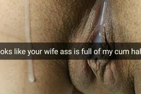 My wife ass filled with stranger cum! Wife after no-condom sex [Cuckold.Snapchat]