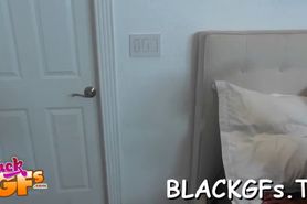 Cock enters black twat on closeup - video 12