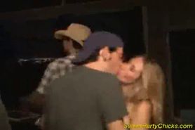 Sweet party chicks hard fucked at a big party and oral