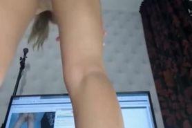He cums inside her teen pussy and she squirts masturbating