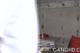 Raucous Japanese gangbang - video 25