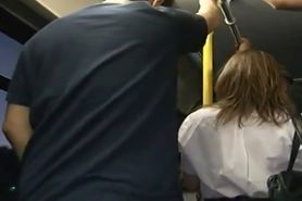 BRUNETTE GROPED AND FUCKED ON PUBLIC BUS