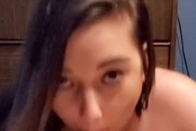 I sucked daddy's big dick and swallowed his hot load