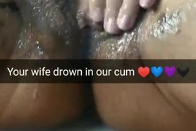 After this gangbang my wife fucks only no-condom and no-pills [Cuckold. Snapchat]