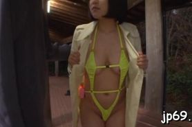 Slutty exotic chick yuki maeda with round tits gets juicy