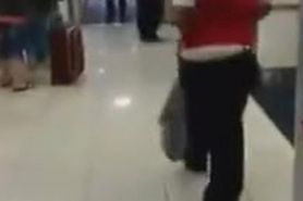 Naked Woman in Airport