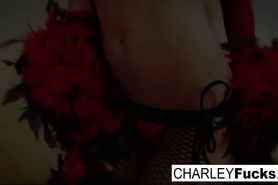 Charley Wears some Sexy Lingerie and Stockings