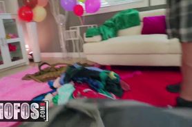 MOFOS - Cute tiny teen stowaway gets unpacked and fucked