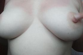 Playing with my tits -Come and fuck me! Big beautiful natural tits
