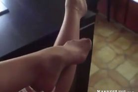 high heels and sexy nylons foot - video 1