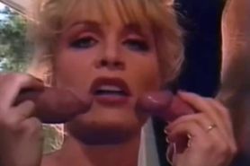 Slut blonde in classic porn scenes