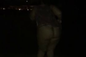 Amateur Teen Strips and Pisses in Front of Neighborhood Lake