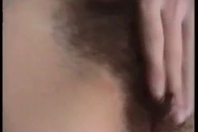 Wet hairy vagina