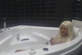 Blonde MiaMaxxx Luxury Tattooed Cover Girl is taking a bath