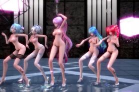 3D Dancing MMD hentai teens cam dance