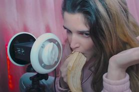 Eating a banana ASMR yummy tingles