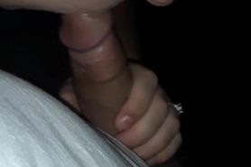 I suck all the piss out of his cock like the good girl I am.
