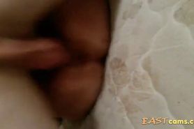 Ugly Turkish teen fucked hard by one of her roommates