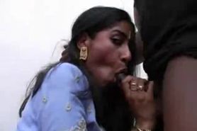 Indian Pornstar Syreeta doing blowjob to her Partner's Cock