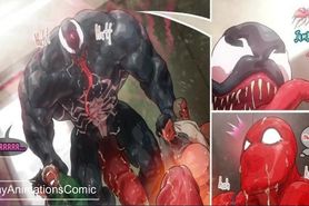 Gay Hentai - SPIDERMAN Bubble Butt & Venom - Gay Cartoon Animated - Gay Comic With Sound Dubbed