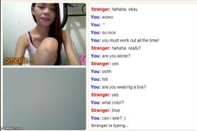 Cute Asian Webcam Girl Flashes Bra and Underwear on Omegle