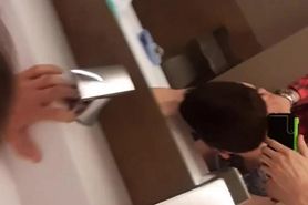 Public bathroom fucking in my drug dealers hotel lobby