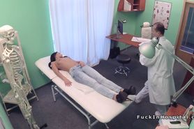 Doctor cures patient with office fuck