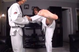 Karate Girls Give a Footjob