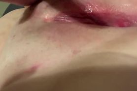 UpClose ASMR squirting and soaking the bed while trying not to scream