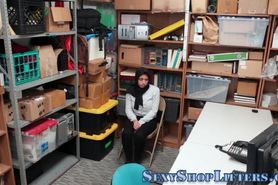 Busty teen shoplifter in hijab