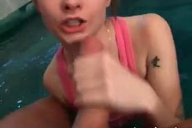 Hot fuck at the pool