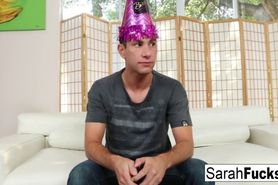 Sarah Jessie gives Brad a very special birthday surprise - video 1