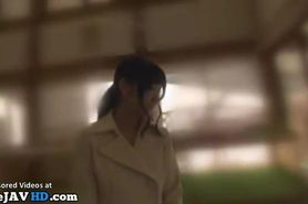 Japanese girl has fun outdoor with her man