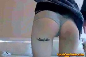Sweetest thinspo ass gentle rubbing through panties - video 1