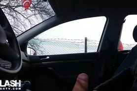 Flashing cock in car