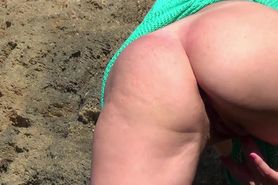 My squirting orgasm on the beach