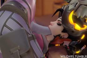 WIDOWMAKER AND MERCY BLOWJOB FULL HD 60 FPS WITH SOUND  OVERWATCH