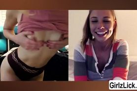 Lesbians Aidra Fox and Charlotte Stokely masturbate online